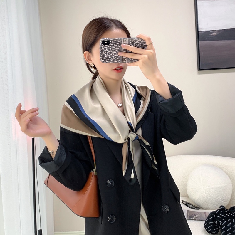 Khăn Choàng Lụa Chống Nắng Thoáng Khí 90cm (35.4inch) Thời Trang Cho Người Hồi Giáo Tudung WJ1007-77 - 01