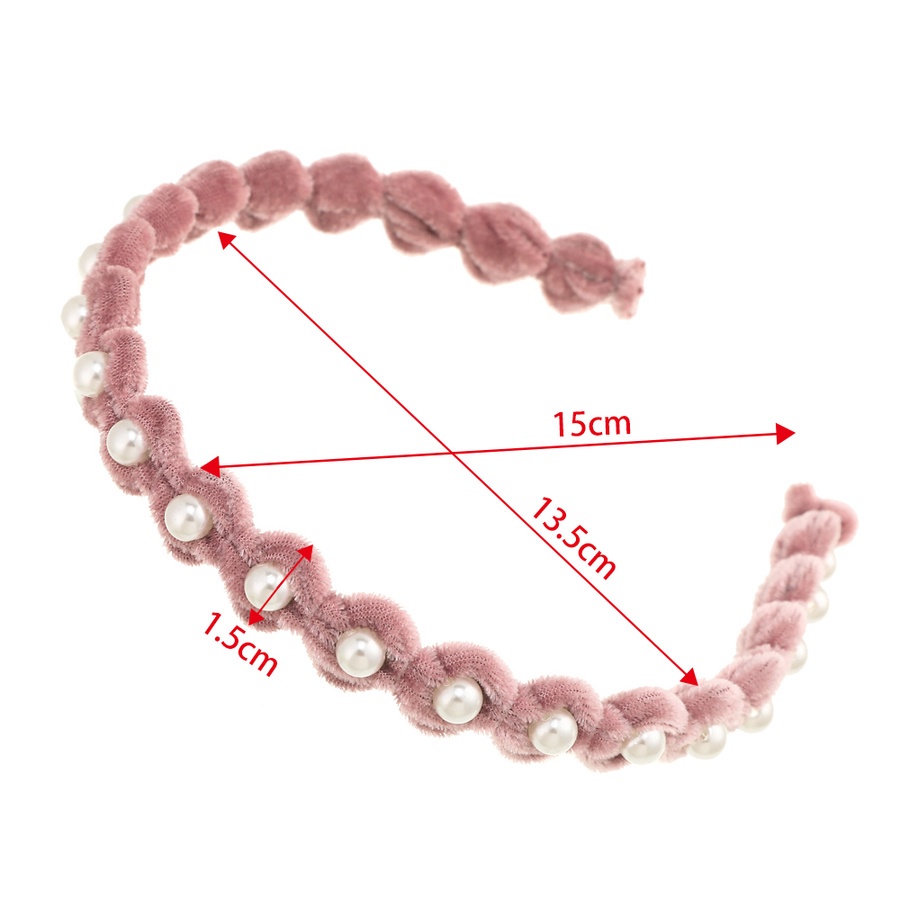 Băng đô nhung ngọc trai thời trang thu đông phong cách Hàn Quốc cho nữ