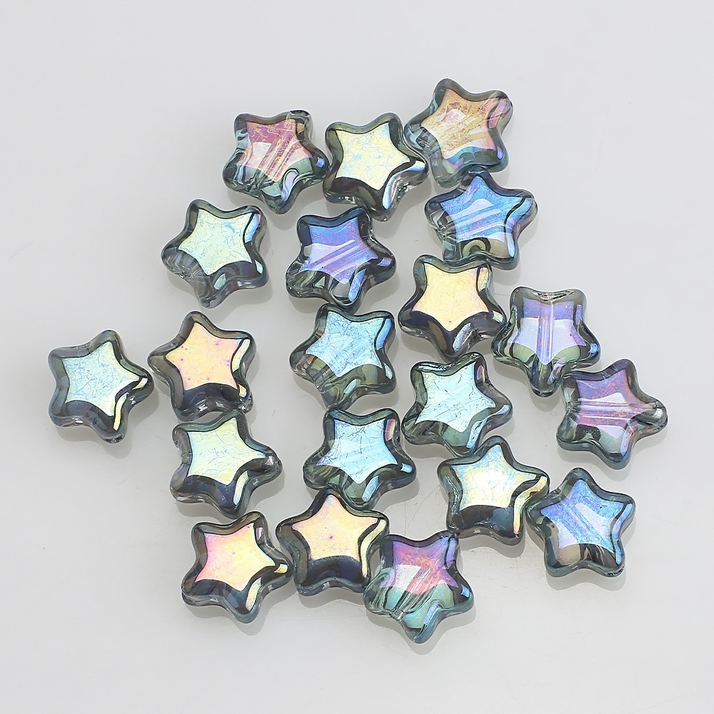 Bộ 100 Hạt Pha Lê Hình Ngôi Sao Năm Cánh Kích Thước 8mm
