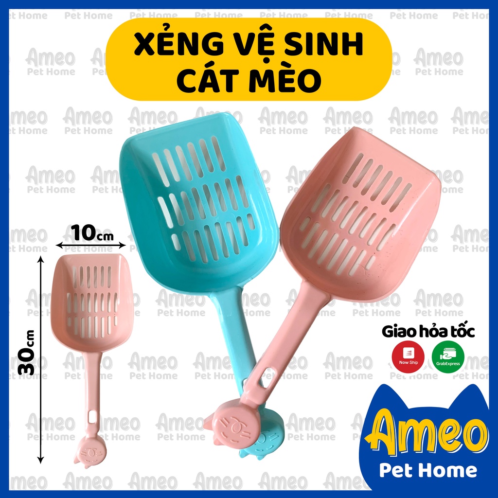 [Loại tốt màu tươi] Xẻng xúc cát cho mèo | Xẻng xúc phân mèo | size lớn | Nhựa PP an toàn