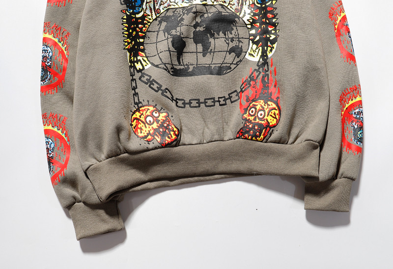 Áo hoodie vải cotton hình đầu lâu phong cách hip hop cá tính sành điệu cho cả nam và nữ