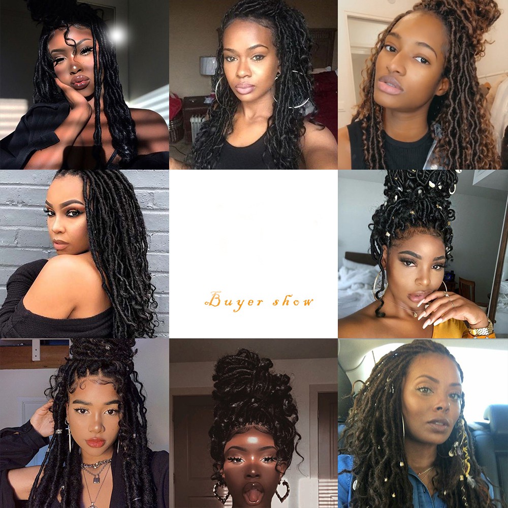 Synthetic Hair Soft Braiding Hair Hair Extension Rock Cosplay Wig Reggae Braiding Fashion Dreadlocks Handmade Crochet Twist