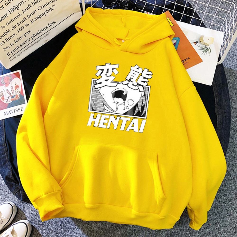 Áo Hoodie In Họa Tiết Hoạt Hình Ahegao Hentai Phong Cách Harajuku Đường Phố Mùa Thu Cho Nam Và Nữ