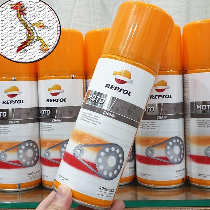 [Giá hủy diệt] Chai Xịt Dưỡng Sên Repsol, xịt dưỡng sên/bôi trơn sên repsol Moto Chain 400ml (Made In Spain)