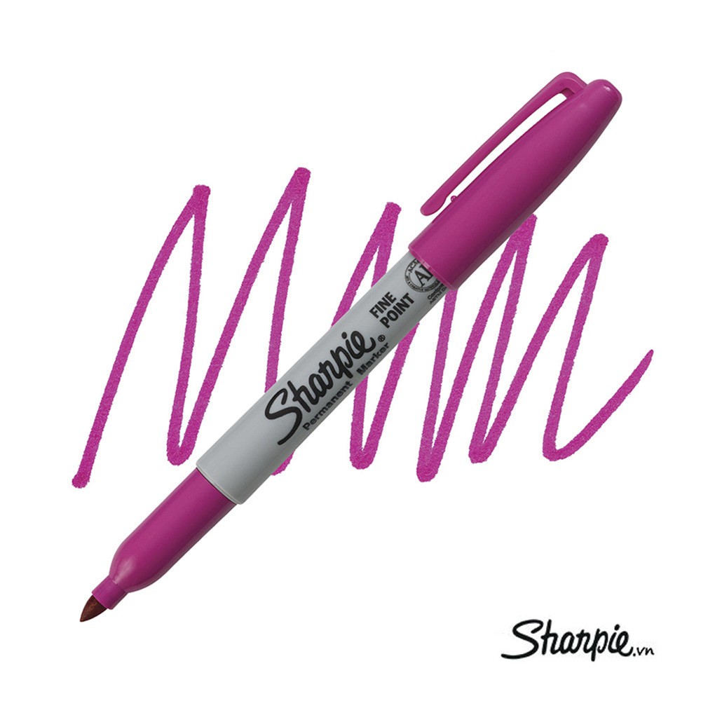 Bút lông dầu vẽ đa chất liệu Sharpie Fine Point - Power Pink (Hồng đậm)