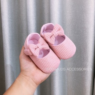Giày nơ vải tập đi cho bé