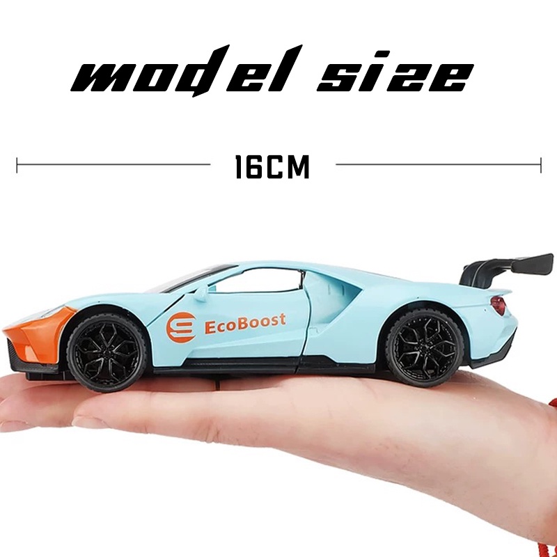 Mô Hình Xe Hơi Ford GT Bằng Hợp Kim Tỉ Lệ 1: 32 Có Đèn Và Nhạc
