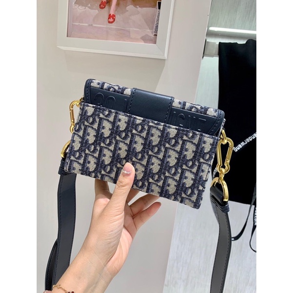 Túi Xách Hoa Xanh Thổ Cẩm Dây Bản To Sz18cm