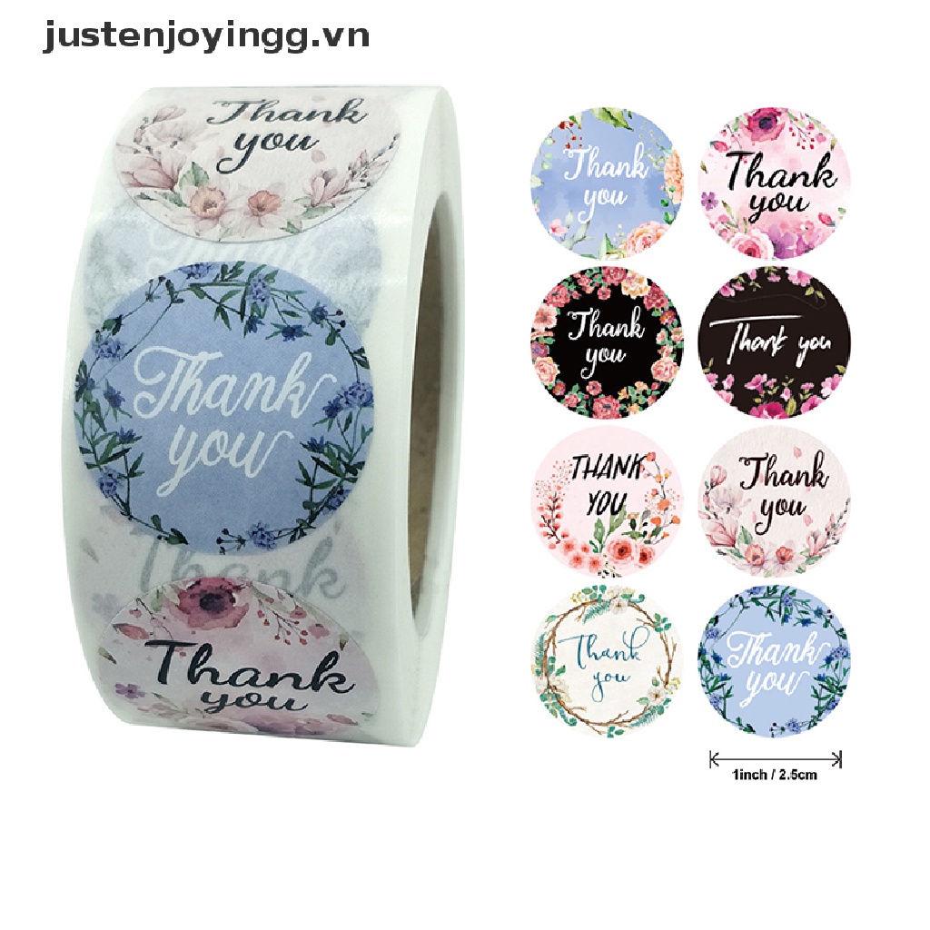 Cuộn 500 Miếng Dán Chữ Thank You Trang Trí