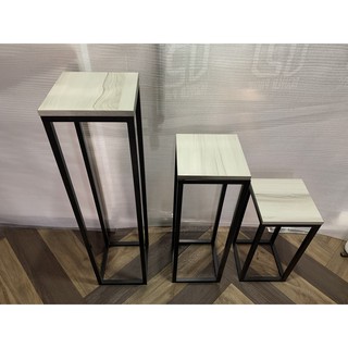 Sét kệ sắt 3 kích thước trang trí chậu hoa cây cảnh văn phòng, phong cách hiện đại,kệ sắt ốp mặt gỗ sang trọng.