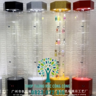 TỦ TRƯNG BÀY 5 TẦNG - KỆ TRƯNG BÀY XOAY 360 ĐỘ 5 TẦNG