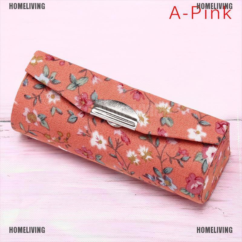 Hộp Đựng Son Môi Thêu Hoa Kèm Gương Phong Cách Retro