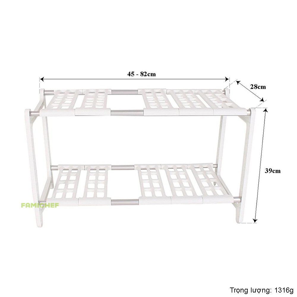 Kệ xếp để dưới bồn rửa chén thông minh Tashuan TS3324