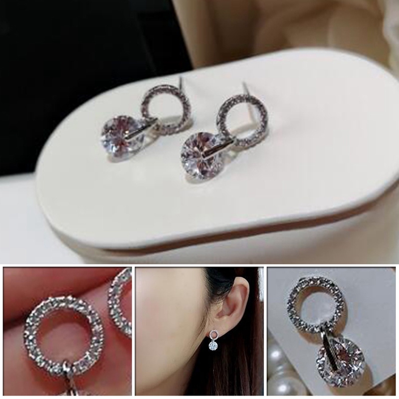 Hoa tai đính đá lấp lánh sang trọng cho nữ