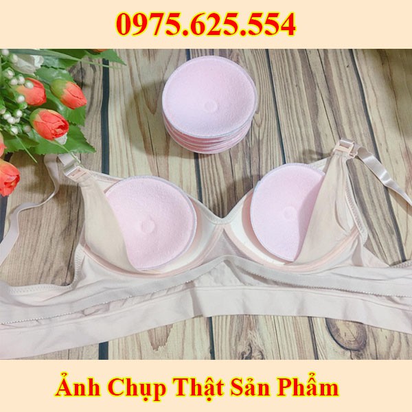 Set 2 Miếng lót thấm sữa bằng vải giặt được, loại dày (SIÊU BỀN)