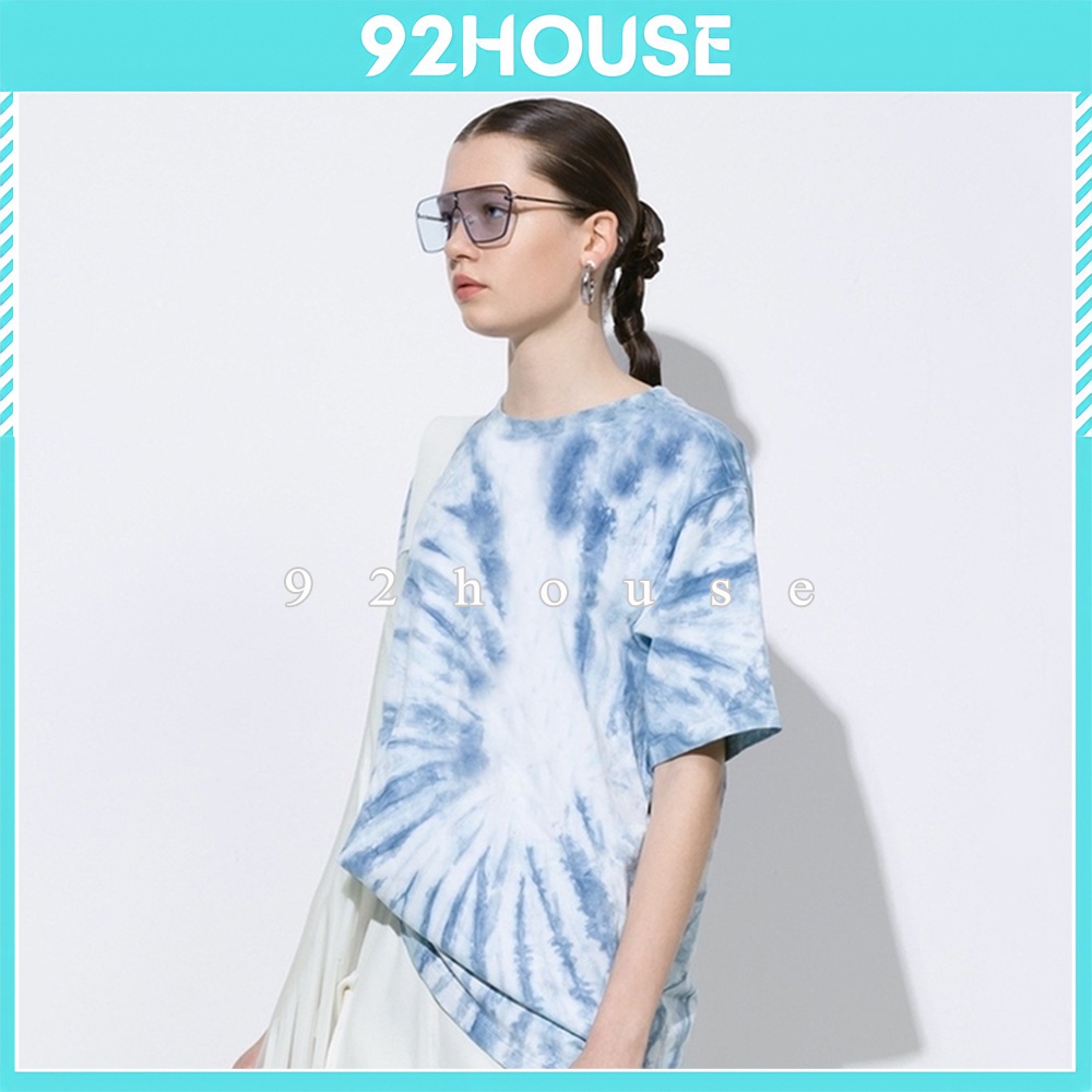 Áo phông nam nữ / Áo loang màu xám xoáy form rộng tay lỡ