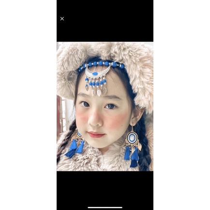 Vòng cài đầu chụp ảnh cosplay thời trang nữ M159 Màu xanh