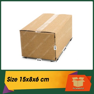 Size 15x8x6 cm, hộp giấy thùng carton gói hàng tại Gumato (Mã số P27)