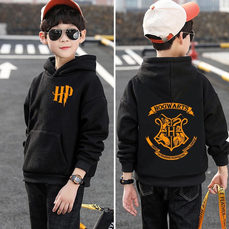 Áo hoodie / Áo nỉ trẻ em WinBeen in logo Harry Hogwarts form rộng