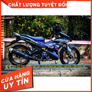 Tem Trùm Xe Exciter 150 Xanh Đen Liên Quân