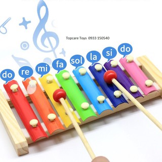 Đàn gõ 8 thanh bằng gỗ - Đồ chơi âm nhạc, Nhạc cụ, đồ chơi gỗ, đồ chơi thông minh