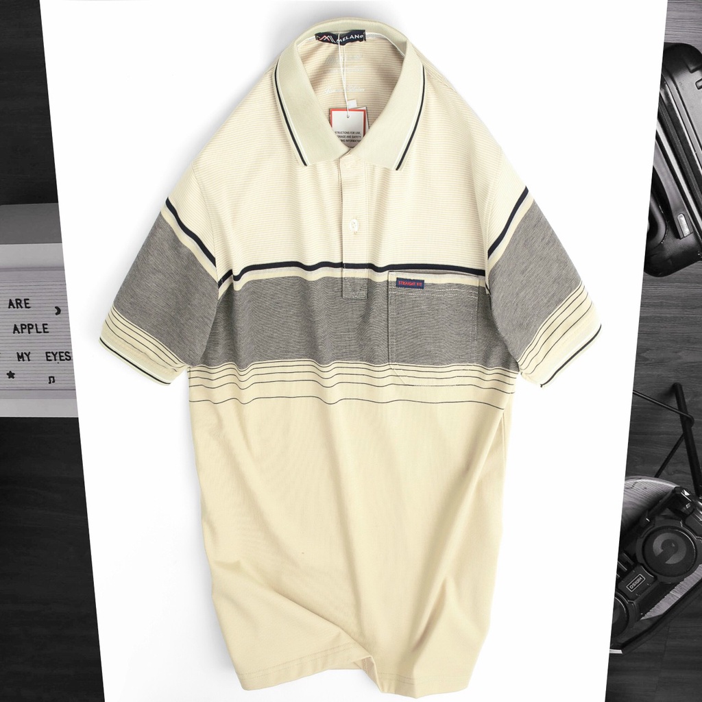 Áo POLO Thun Nam TRUNG NIÊN Có Túi, Áo PoLo Nam Vải Cá Sấu Cotton Mềm Mịn Co Giãn 4 Chiều