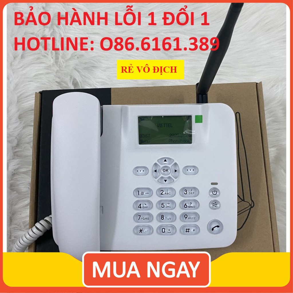 Điện Thoại Bàn Cố Định Không Dây Lắp Mọi Loại Sim Di Động LOA TO PIN TRÂU MÃ F317 WHITE, F317 BLACK