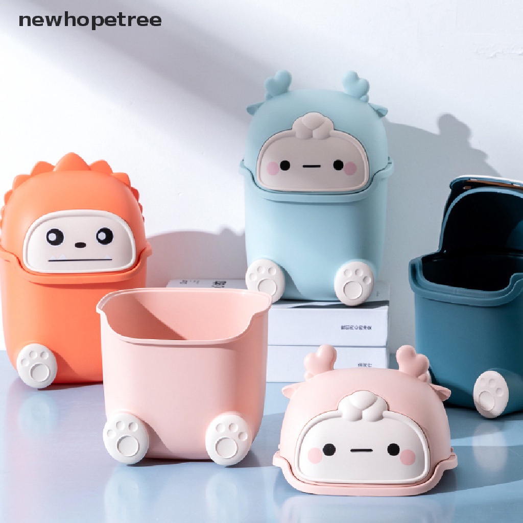 Thùng Rác Nhỏ Để Bàn Có Nắp Thiết Kế Dễ Thương