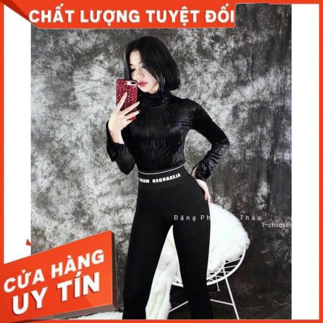 &lt;hot&gt; Quần Legging cạp chữ mã 125