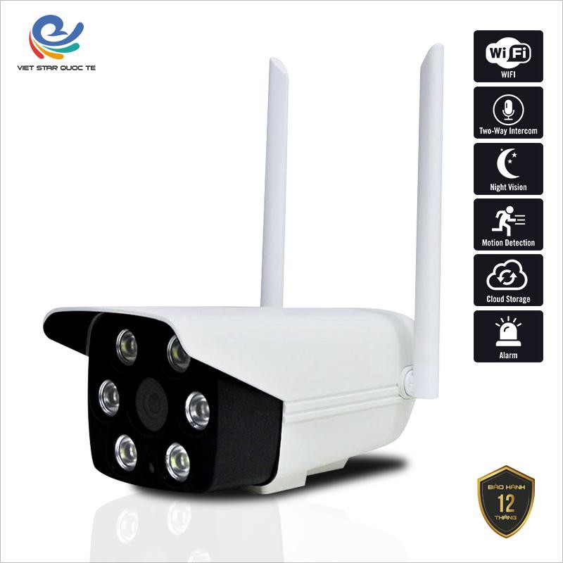 Camera Wifi -Thương Hiệu Việt Star Quốc Tế Gắn Ngoài Trời 23DK200- Có Hồng Ngoại Ban Đêm - Hàng Nhập khẩu