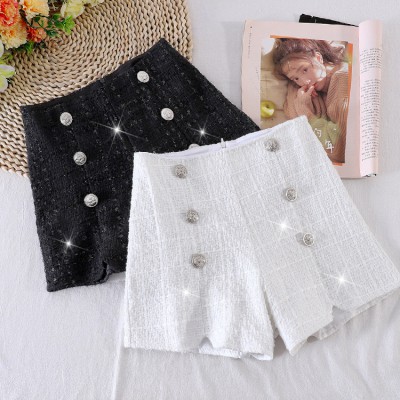Quần dạ tweed ống rộng quần cạp cao Q14