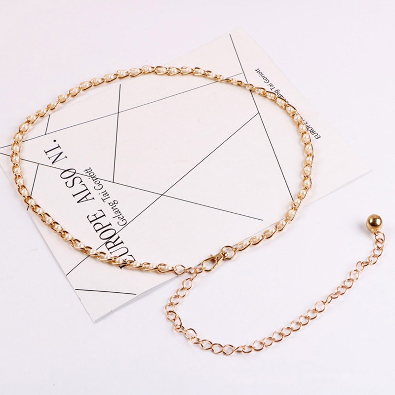 Dây thắt lưng nữ đính ngọc trai sang trọng