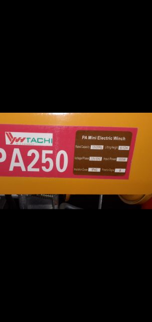 Tời điện Tachi PA250