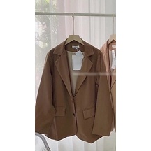 Áo khoác nữ dáng blazer trơn Junnie Closet vải tuyết mưa cao cấp hàng thiết kế có size và túi thật, không có đệm vai
