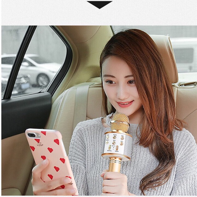 Micro hát karaoke WS858 kết nối Bluetooth hát hay và êm hàng chính hãng loại 1