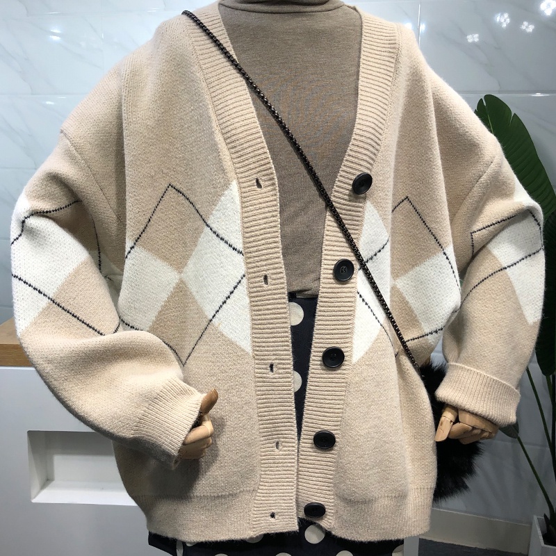 [RẺ VÔ ĐỊCH] Áo cardigan len nữ vặn thừng Nono Cheapy ghi hồng đỏ nâu trắng be  phom rộng cài cúc hàn quốc