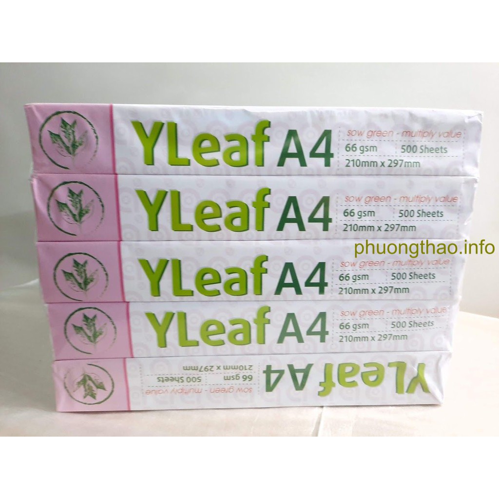 [ Giá tại kho ] Giấy An Hòa - Yleaf A4/ ĐL66 - 500 tờ/ram ( Made in Việt Nam )