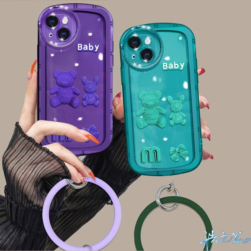 Ốp Điện Thoại Gắn Búp Bê Gấu 3D Cho Realme C11 2021 case C11 2020 C35 C30 C21Y C25Y C33 C31 C15 C12 C25