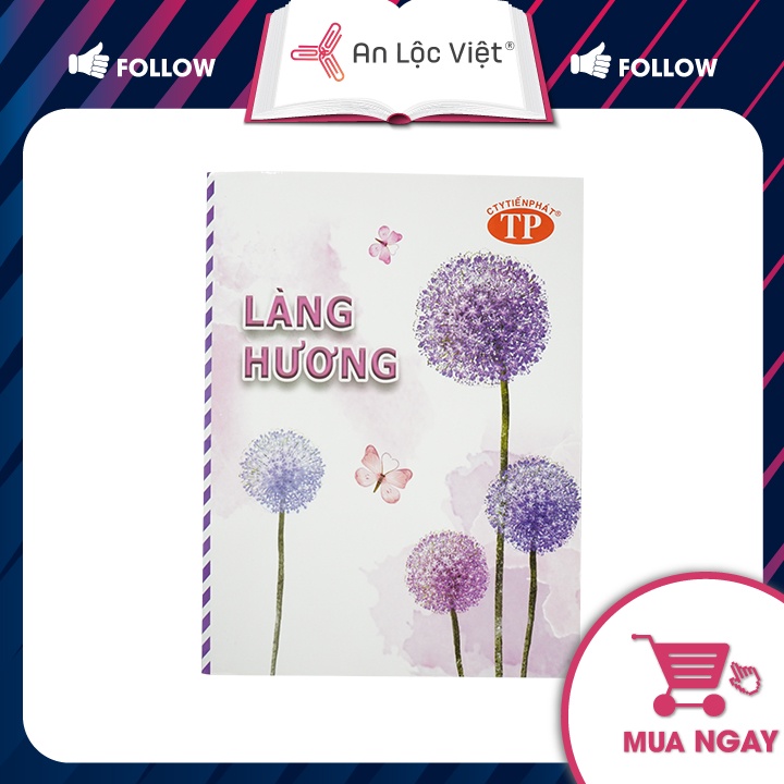 Combo 2 Tập vở Làng Hương  - Kích thước 15x20cm