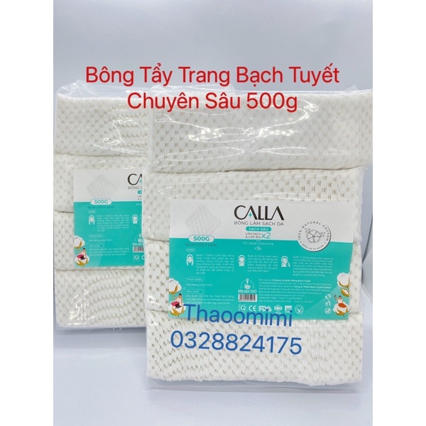 Bông tẩy trang Bạch Tuyết hạt massage Merilynn - gói 1kg - gói 500g