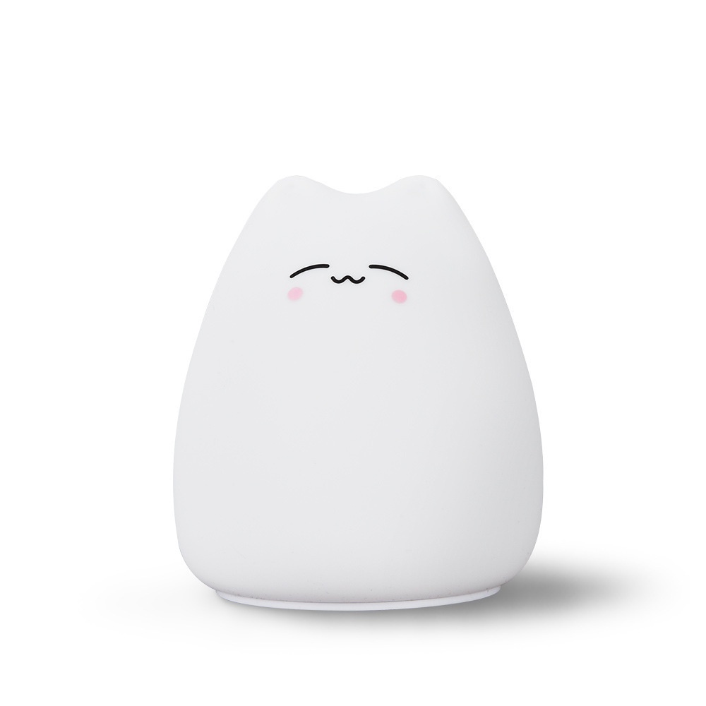 Hoạt Hình Đèn Ngủ Silicon Đổi Màu Hình Mèo Đáng Yêu