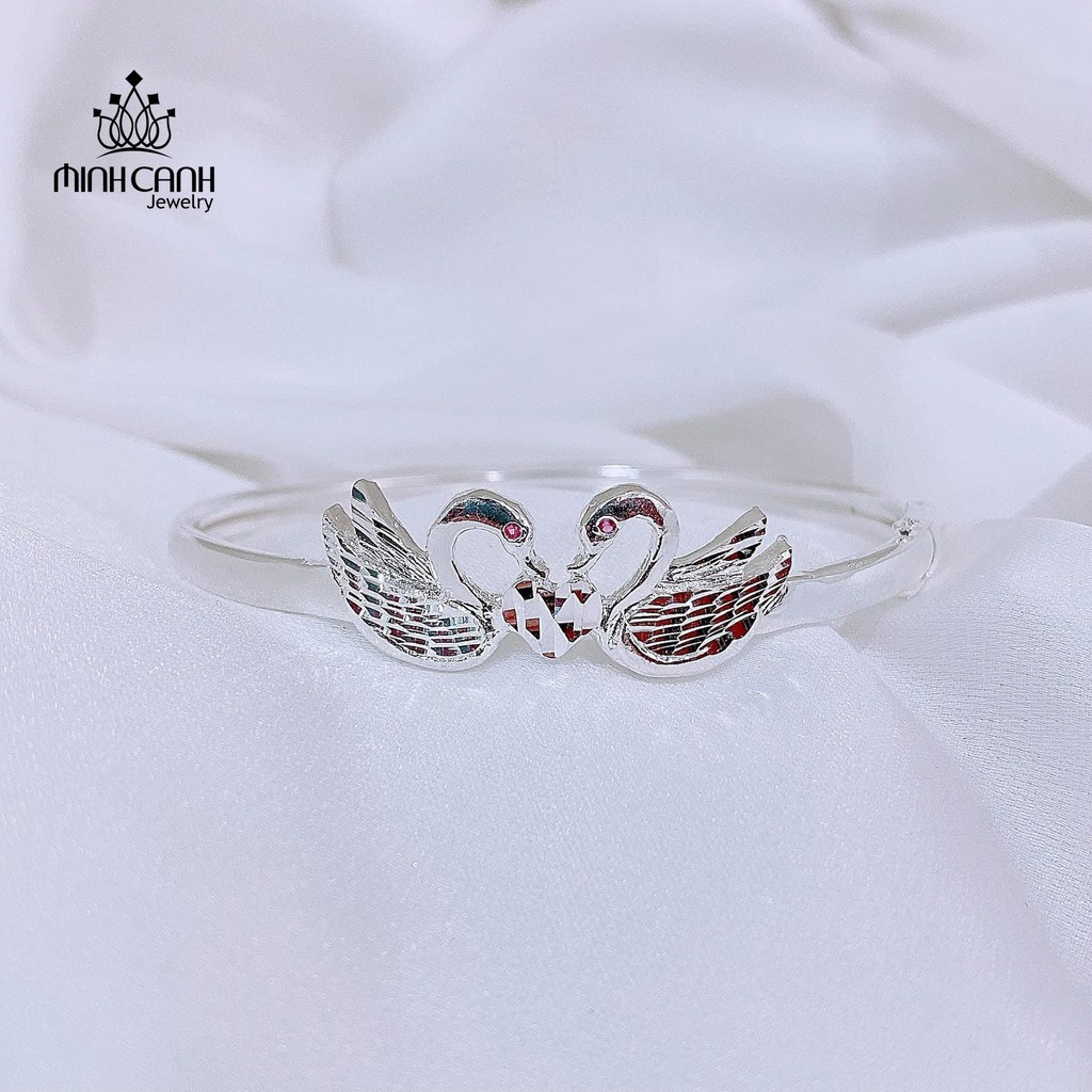 Vòng Tay Bạc Đôi Chim Chim Thiên Nga - Minh Canh Jewelry