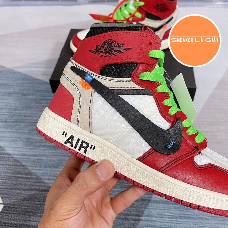 Giày Jordan High Offwhite Chicago (JD1 Offwhite Chicago ) Bản đẹp - Fullbox kèm 3 dây phụ