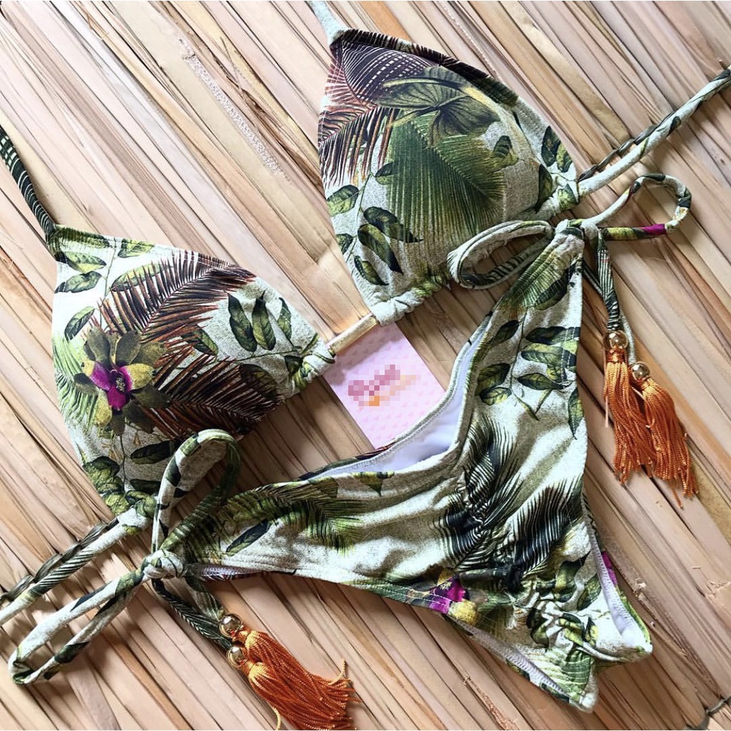 DUNEA Bikini Tua Rua In Họa Tiết Cổ Điển Y0725