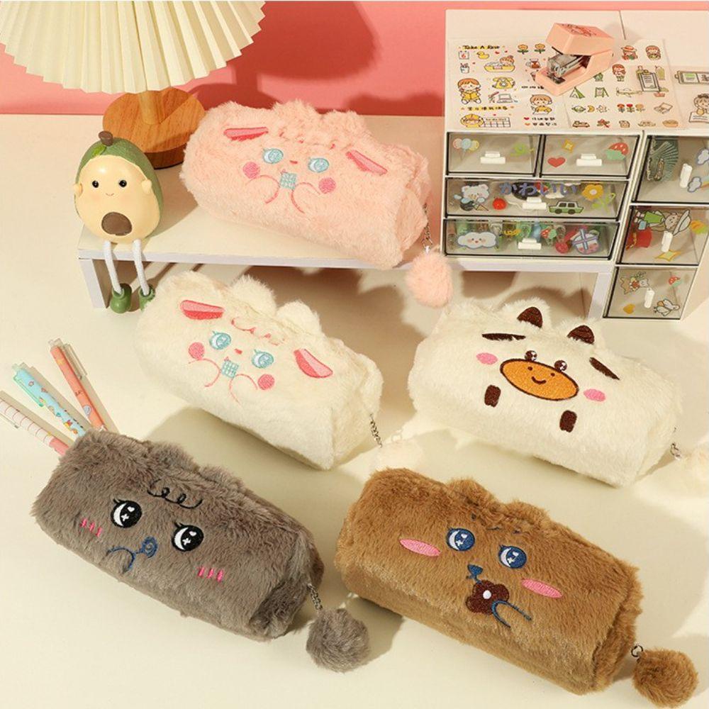 Túi Đựng Bút Chì Sức Chứa Lớn Có Khóa Kéo Phong Cách Hàn Quốc Dễ Thương Cho Học Sinh