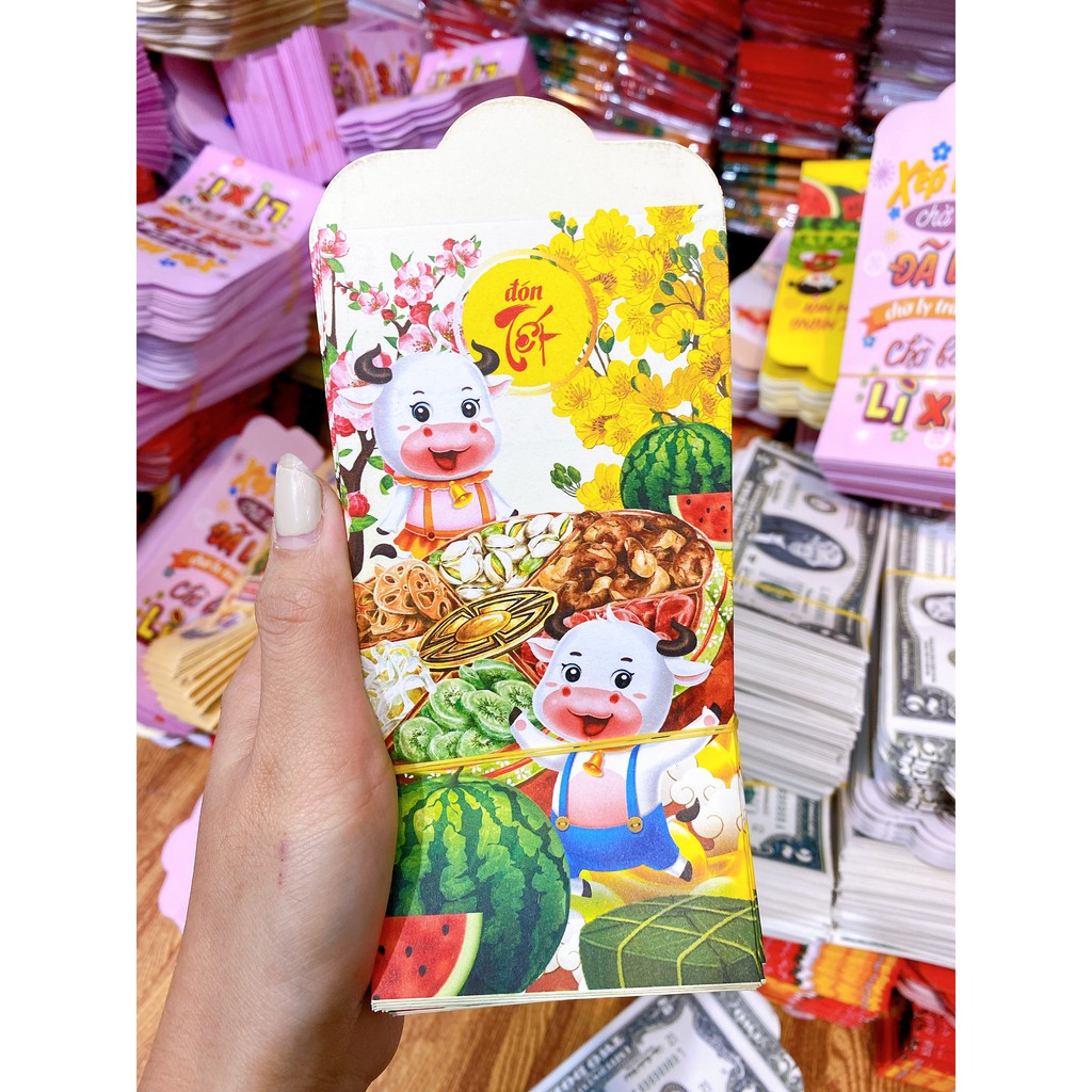 Combo bao Lì Xì 2023 Hot Nhất + tặng kèm túi nilong chia set