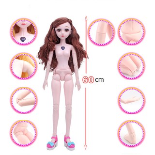 Búp Bê BJD Cao 60cm 18 Khớp - Tóc Đen