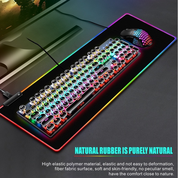 Bàn di chuột được chiếu sáng LED RGB chuyên nghiệp không trượt bền chặt kích thước lớn văn phòng trò chơi bàn di chuột