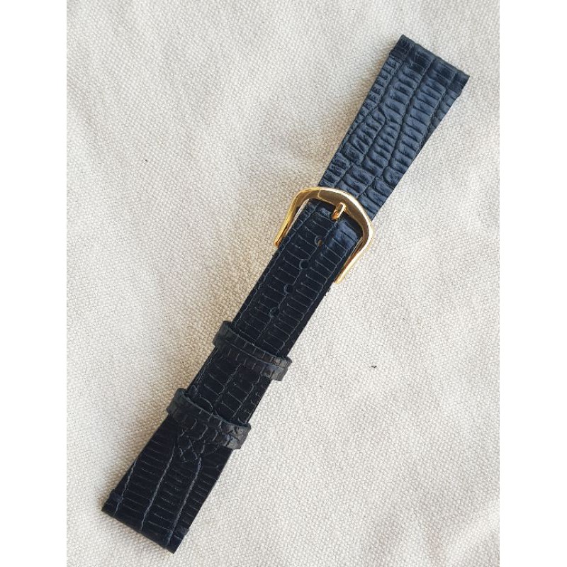 Dây da khóa seiko mạ vàng