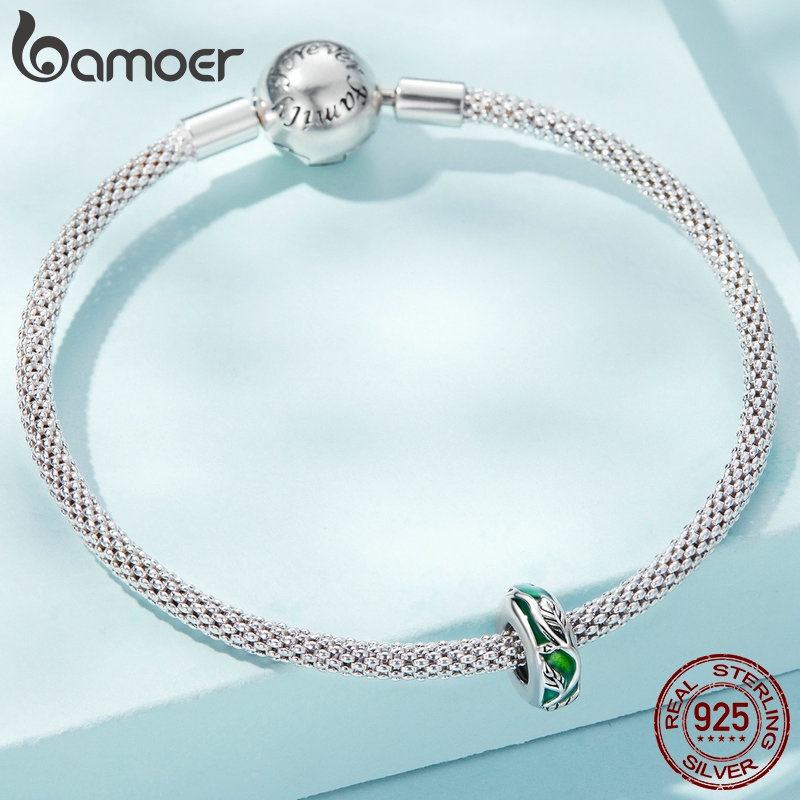 Hạt xỏ Bamoer bằng bạc 925 tiện dụng làm trang sức